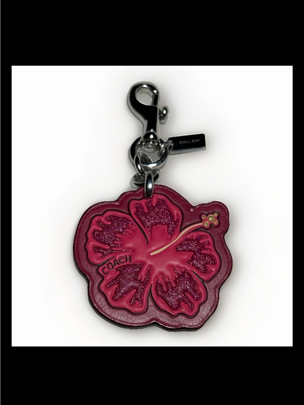 Coach Hibiscus Flower Bag Charm, 2018  Style: (#29815)